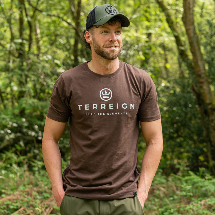 Chesta T-shirt - Brown with white