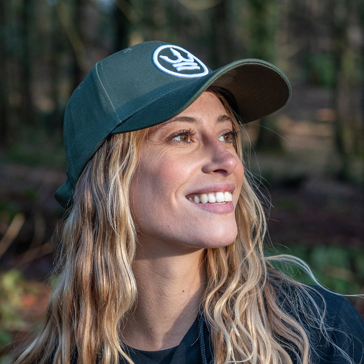 Icon Baseball Cap - Green with White