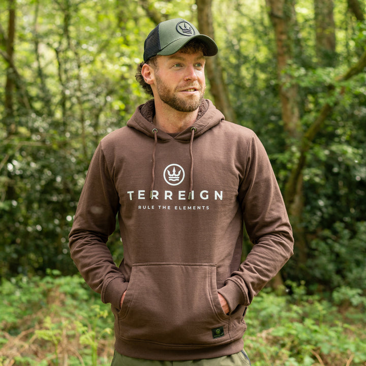 Chesta hoodie - Brown with white