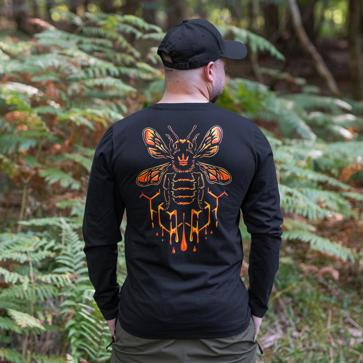 Black Long Sleeve Bumblebee T-shirt