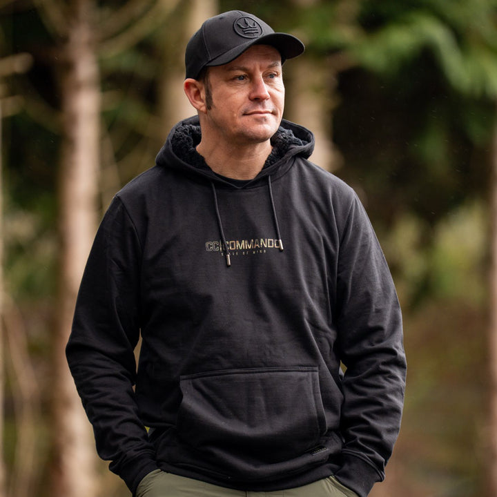 Commando X Terreign Hoodie - Black with Camo Hoodie