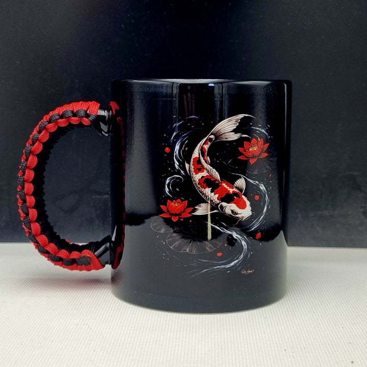 Signature Black Mug - Koi Shadow Flow