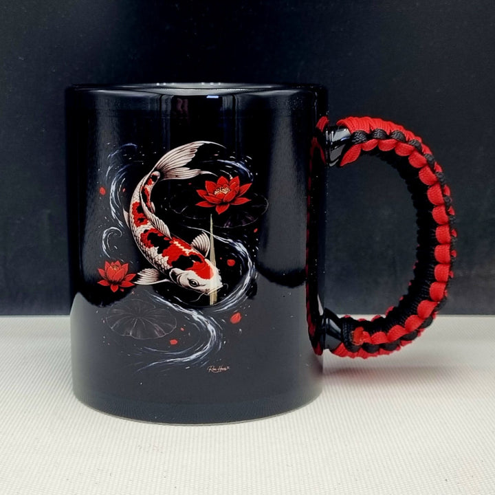 Signature Black Mug - Koi Shadow Flow