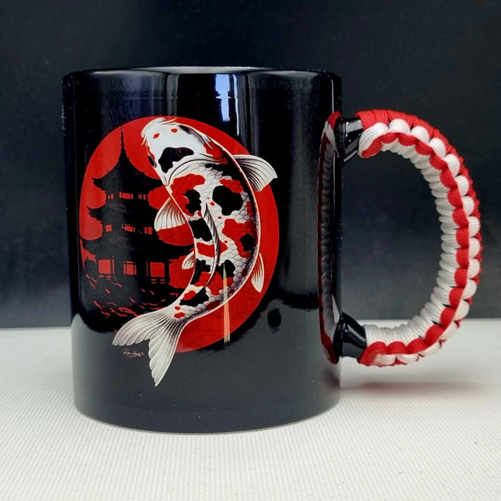 Signature Black Mug - Japanese Sun Koi