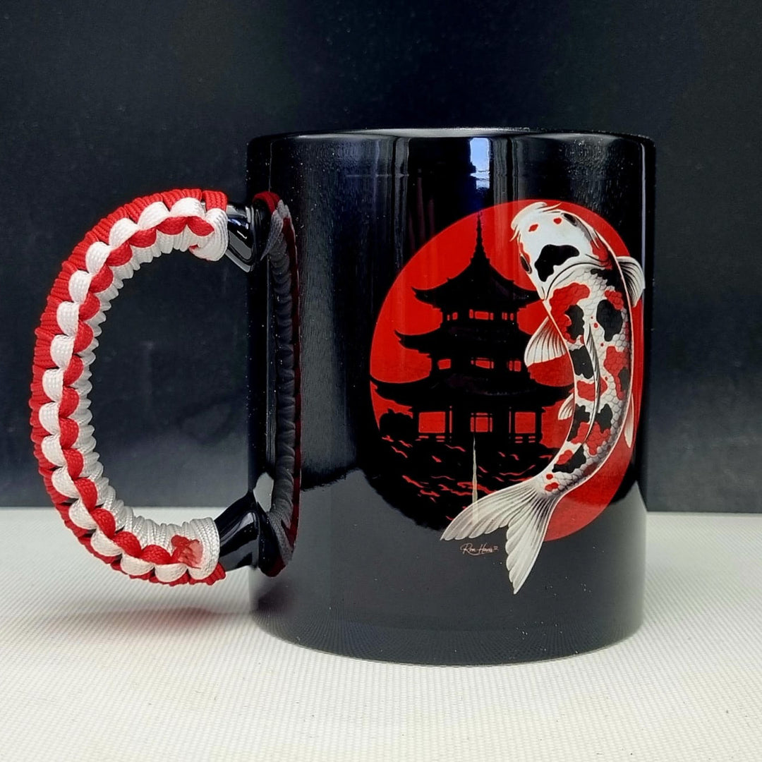 Signature Black Mug - Japanese Sun Koi
