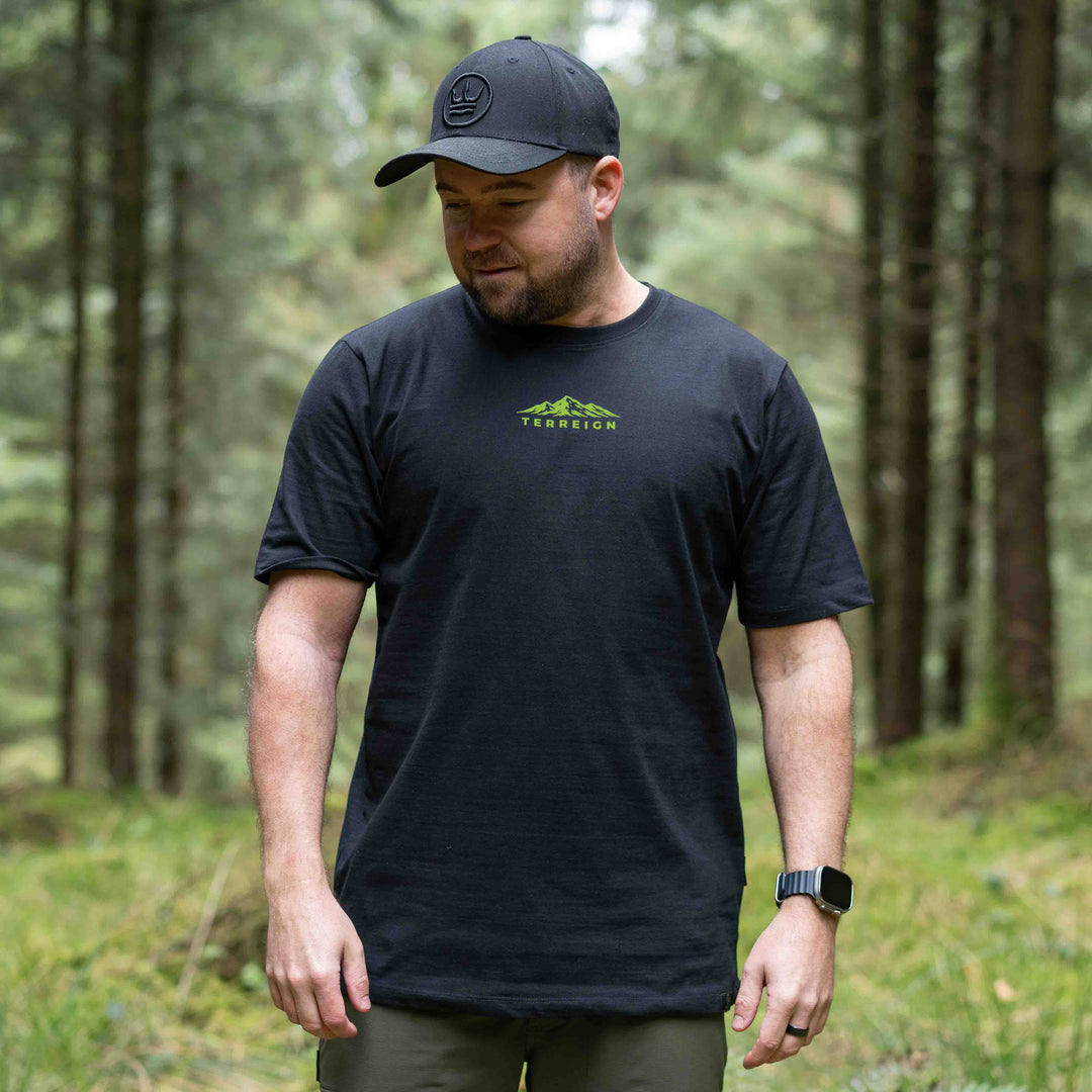 Mini Peaks Black T-shirt - Choose your own design colour