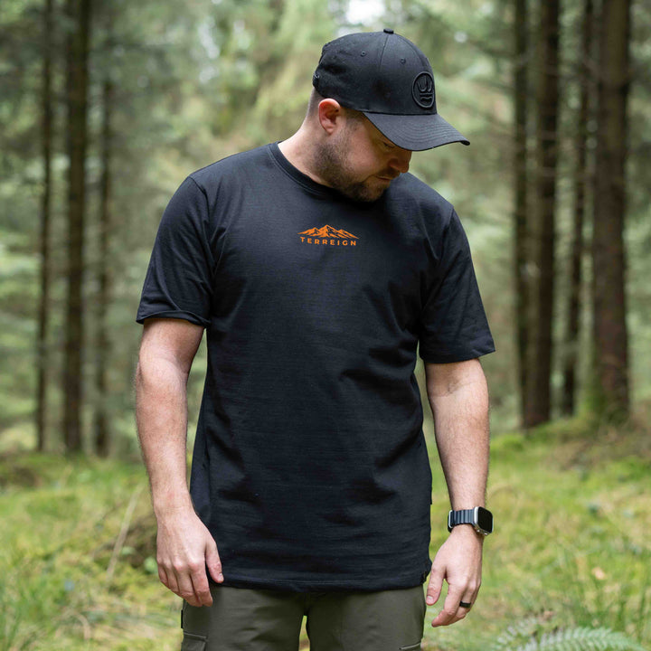 Mini Peaks Black T-shirt - Choose your own design colour