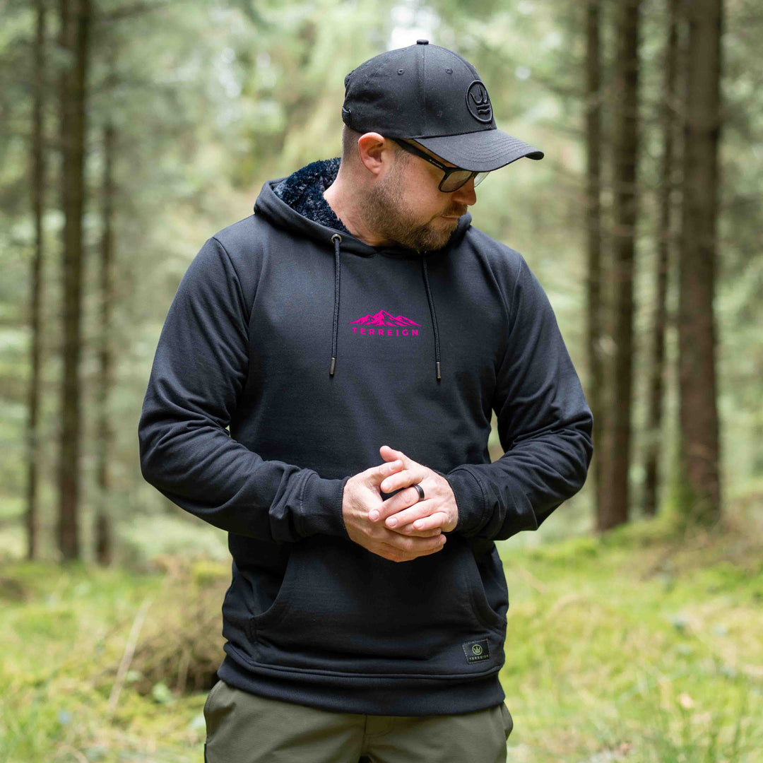 Mini Peaks Black Hoodie - Choose your own design colour