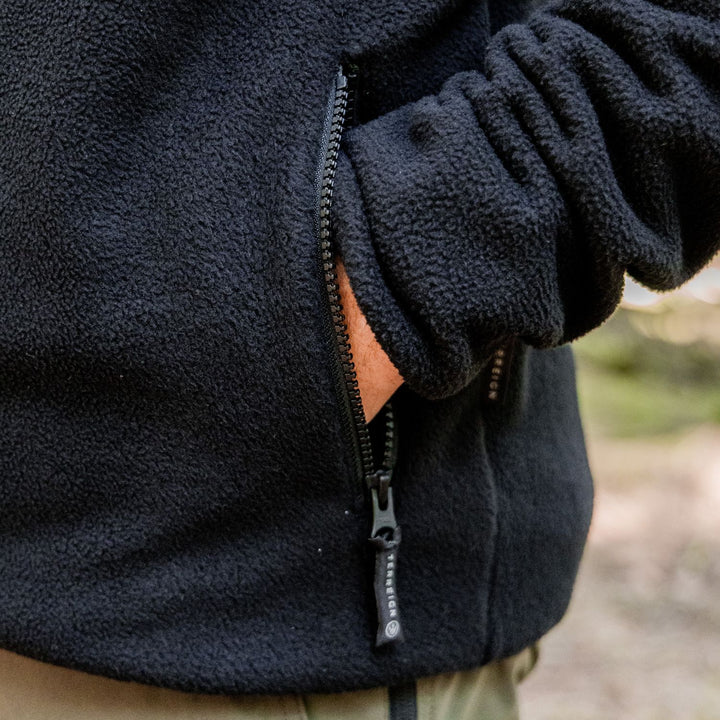 Summer 1/4 Zip Fleece Jumper - Black
