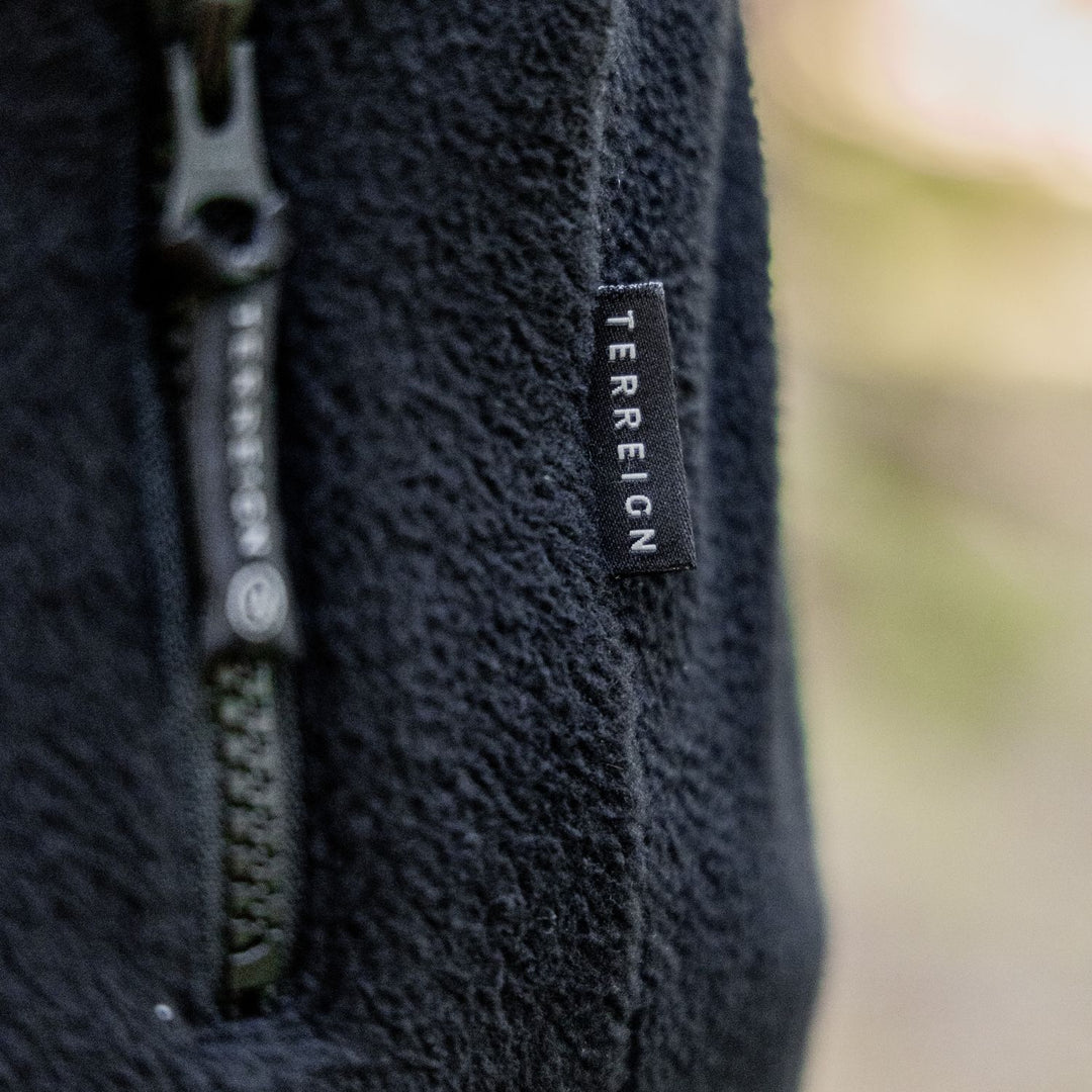 Summer 1/4 Zip Fleece Jumper - Black
