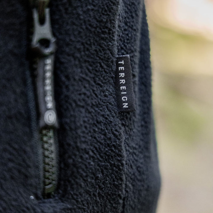 Summer 1/4 Zip Fleece Jumper - Black