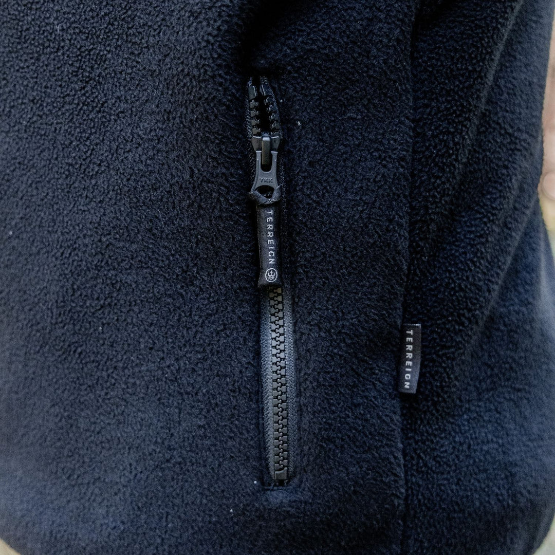 Summer 1/4 Zip Fleece Jumper - Black