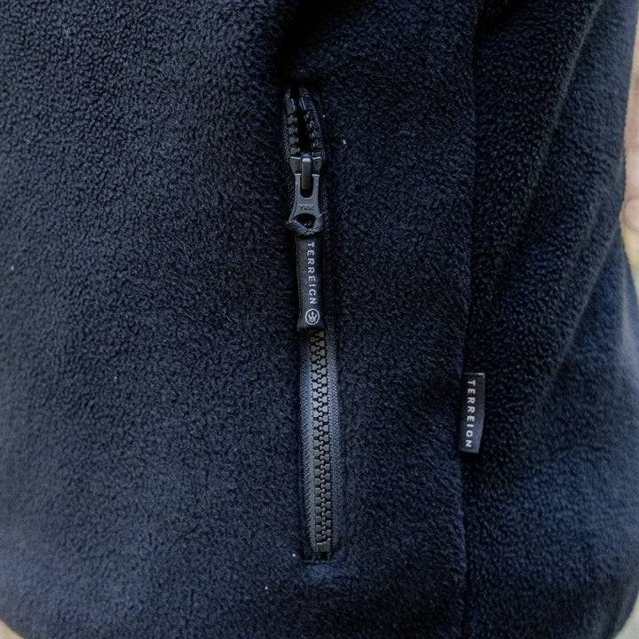 Summer 1/4 Zip Fleece Jumper - Black