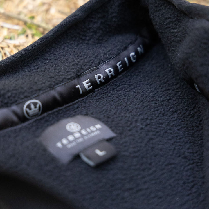 Summer 1/4 Zip Fleece Jumper - Black
