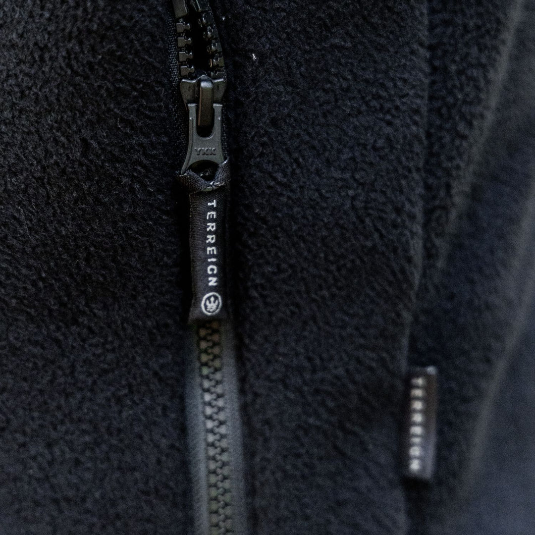 Summer 1/4 Zip Fleece Jumper - Black