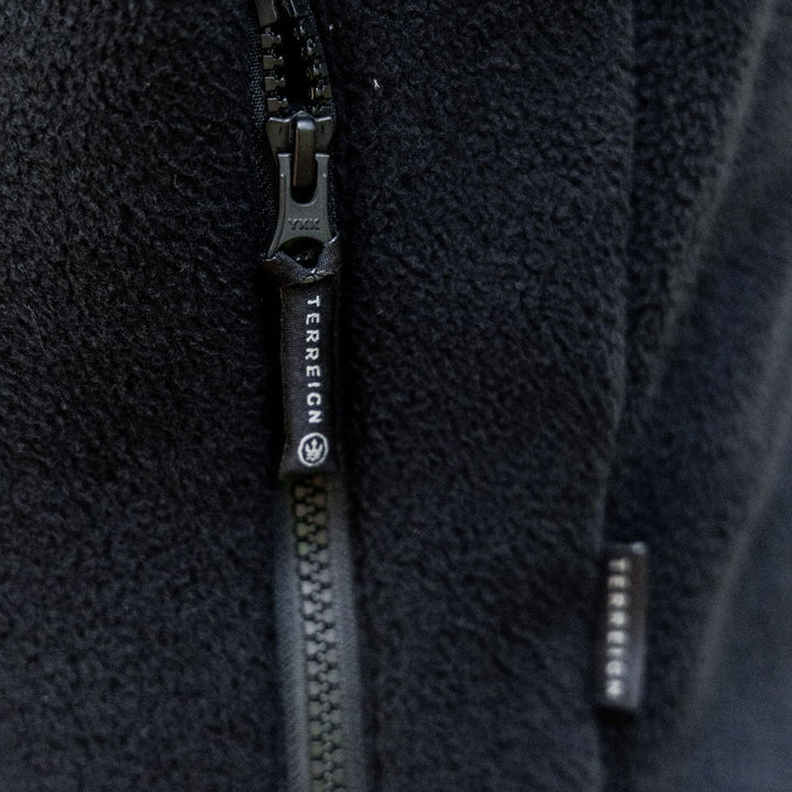 Summer 1/4 Zip Fleece Jumper - Black