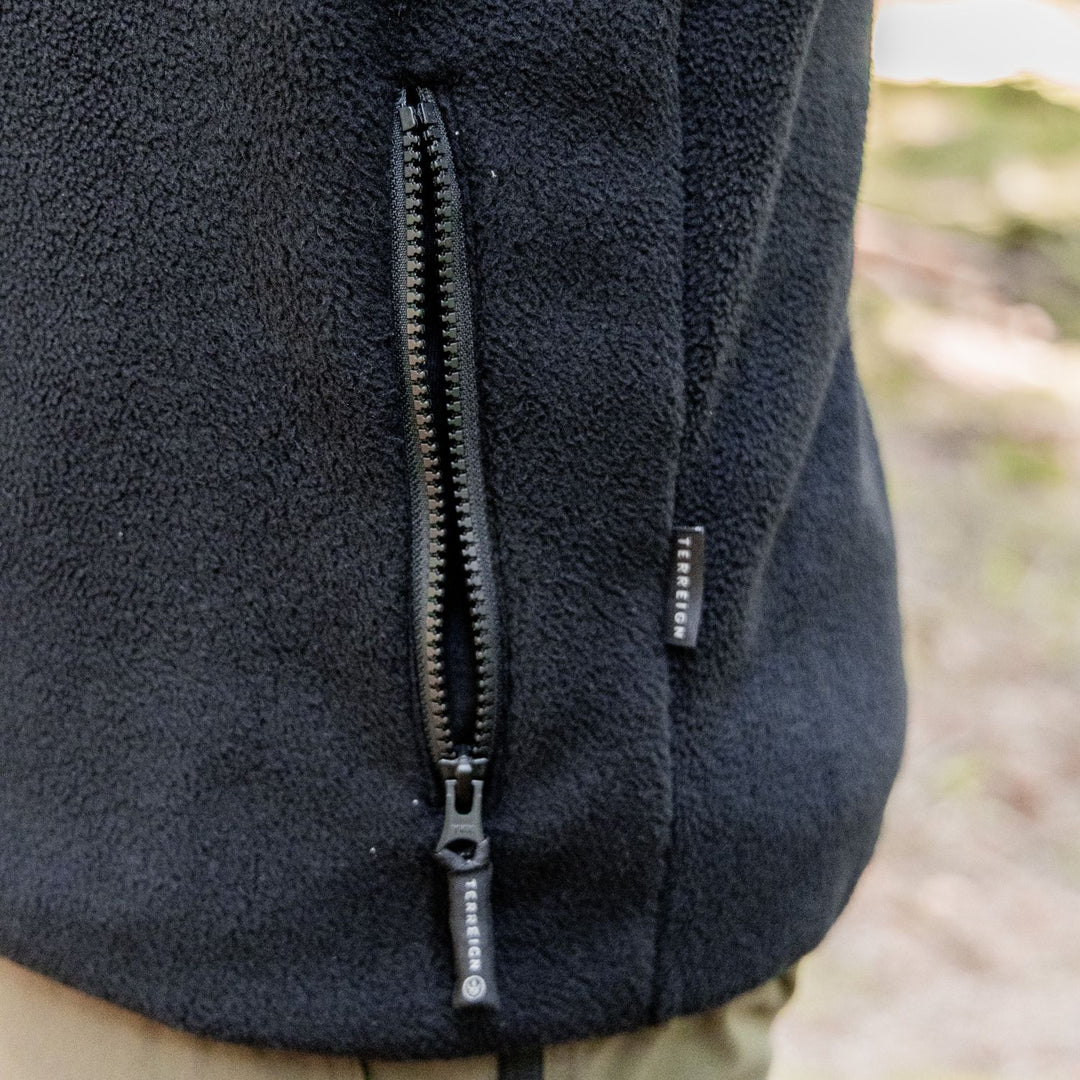 Summer 1/4 Zip Fleece Jumper - Black