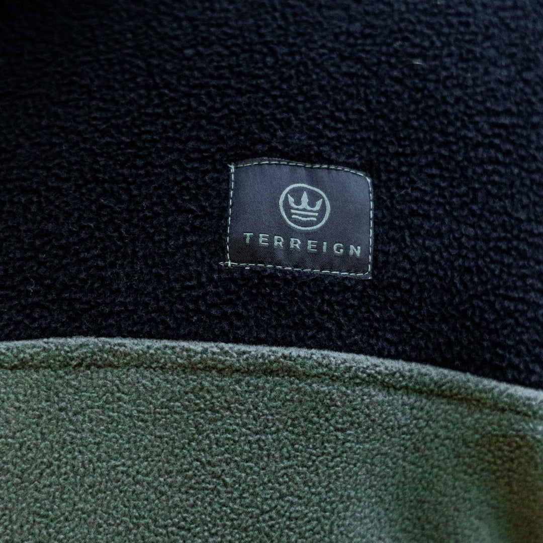 Summer 1/4 Zip Fleece Jumper - Black with Green