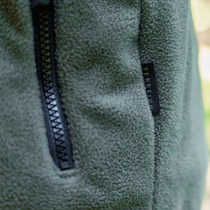 Summer 1/4 Zip Fleece Jumper - Black with Green