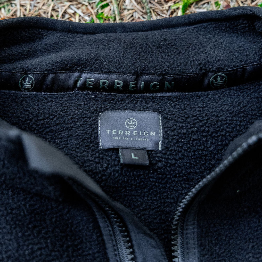 Summer 1/4 Zip Fleece Jumper - Black with Green