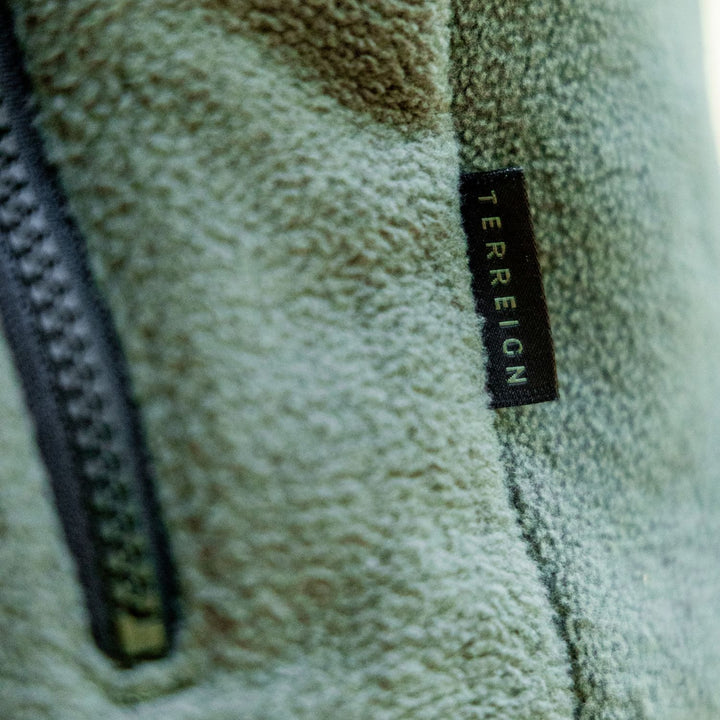 Summer 1/4 Zip Fleece Jumper - Black with Green