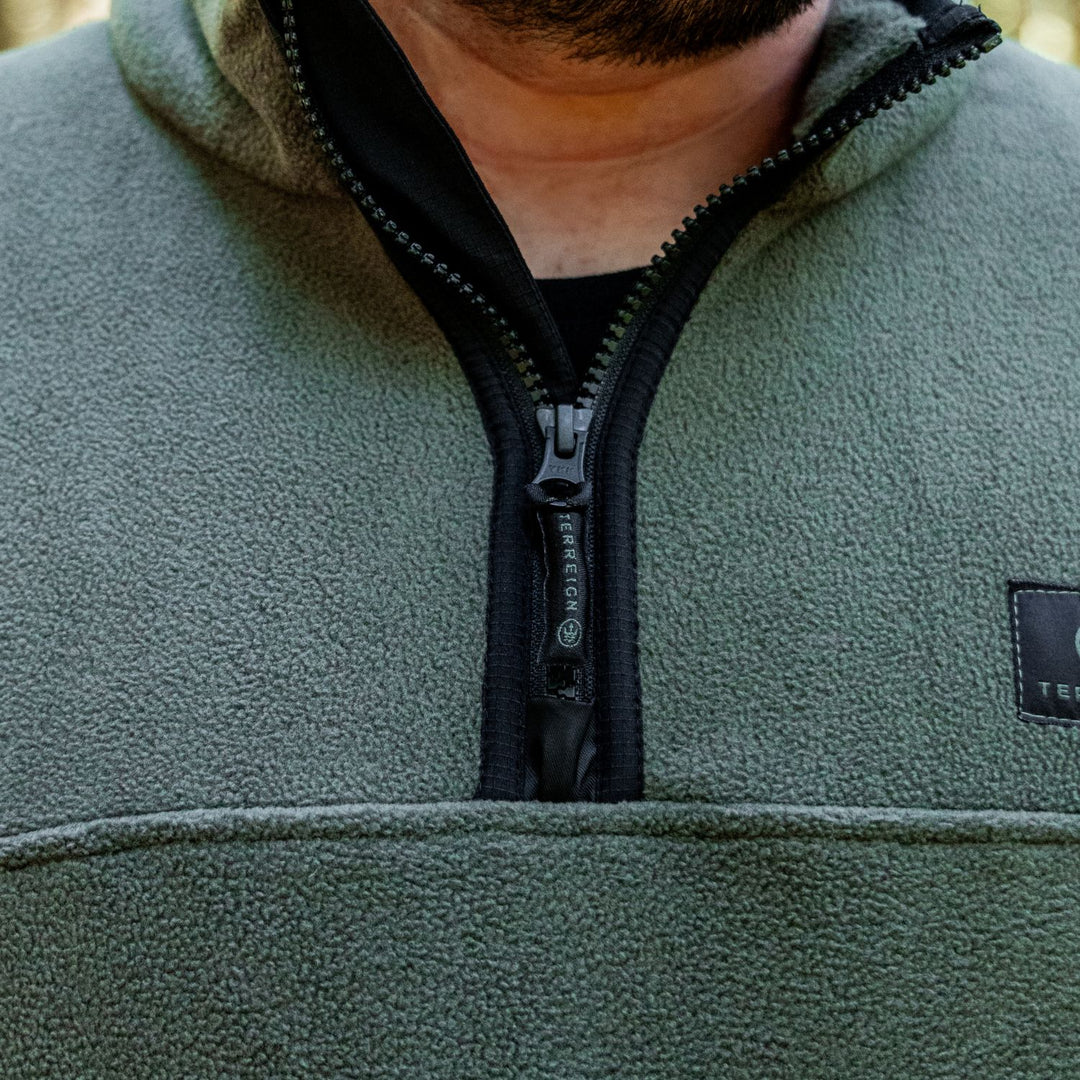 Summer 1/4 Zip Fleece Jumper - Green