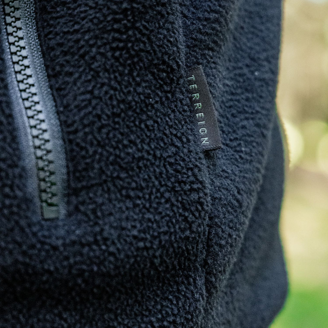 Summer 1/4 Zip Fleece Jumper - Black