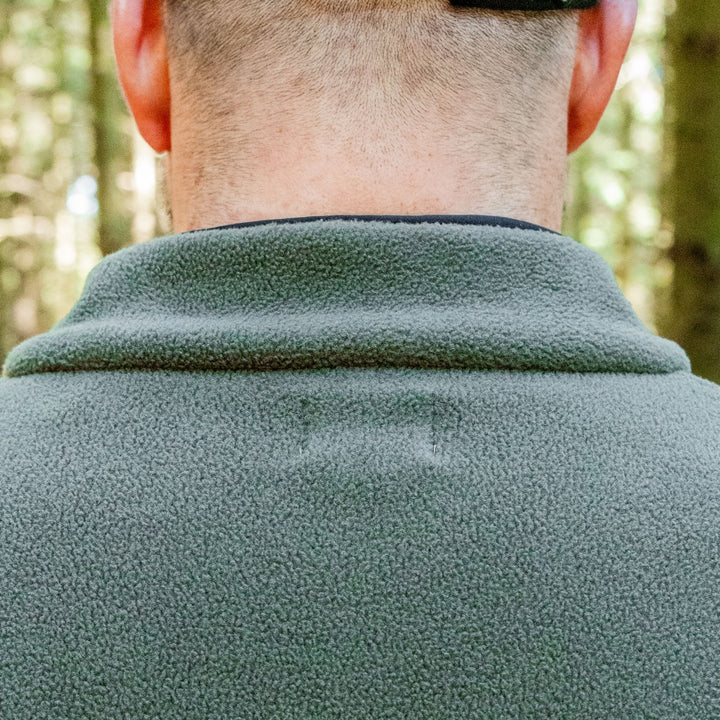 Summer 1/4 Zip Fleece Jumper - Green with Black