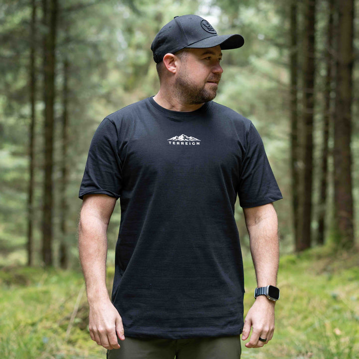 Mini Peaks Black T-shirt - Choose your own design colour